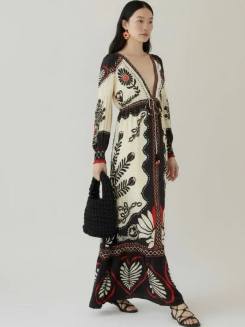Absolutely stunning FARM Rio Passion Scarf Maxi Dress sz XS NWT - Picture 5 of 7